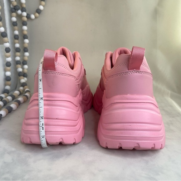 Kip Wok Chunky Pink Platform Sneakers with Rugged Soles Size 7 - Picture 7 of 9